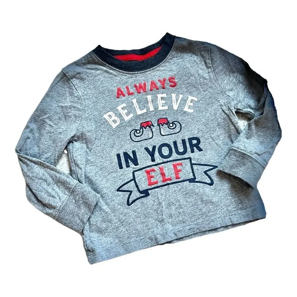 Toddler Boys OshKosh Believe in Your Elf Christmas Long Sleeve Graphic Tee - 2T